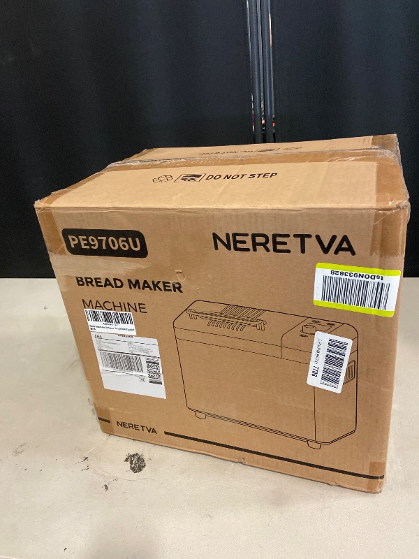 Photo 1 of Neretva Bread Machine, 2.2LB 15-in-1 Bread Maker, Dual Heater Breadmaker Machine with Auto Nut Dispenser & Nonstick Ceramic Pan, Bread Maker Machine for Gluten Free, Dough Maker, Sourdough, Yogurt