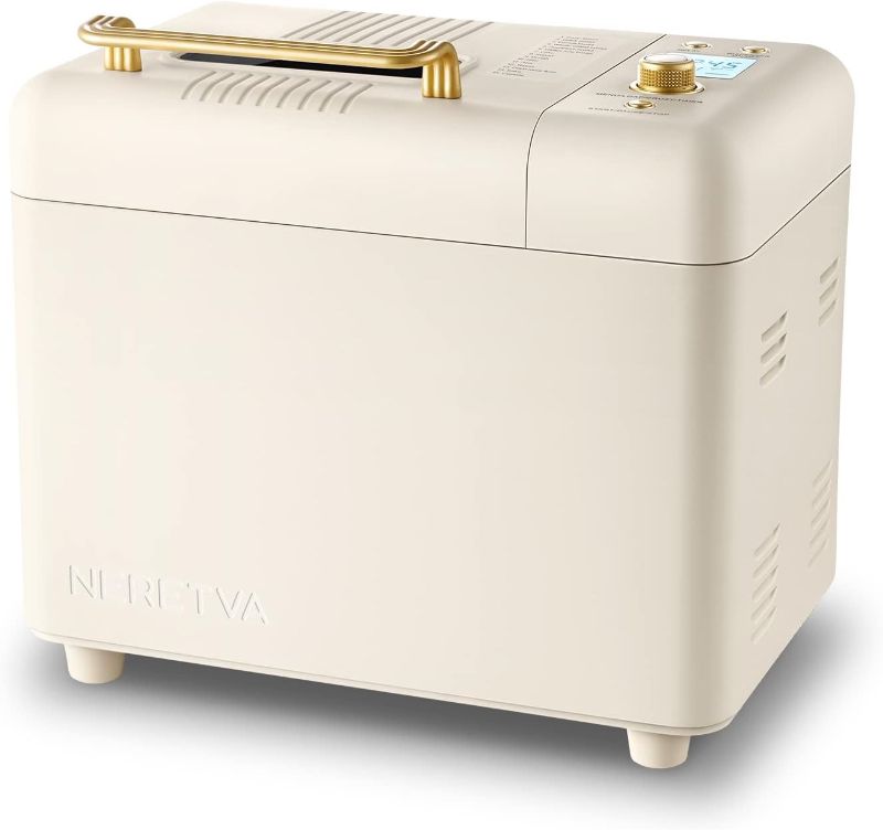 Photo 1 of Neretva Bread Machine, 2.2LB 15-in-1 Bread Maker, Dual Heater Breadmaker Machine with Auto Nut Dispenser & Nonstick Ceramic Pan, Bread Maker Machine for Gluten Free, Dough Maker, Sourdough, Yogurt