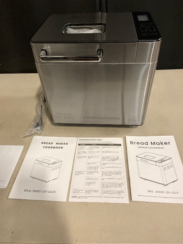 Photo 1 of 2 LB Bread Maker Machine, 13 in 1 Bread Machine with 3 Loaf Sizes and 3 Colors For Beginner, Breadmaker with Fruit & Nut Dispenser, Yogurt, Jam, 13 Hours Timer, Dough Maker, Easy to Clean