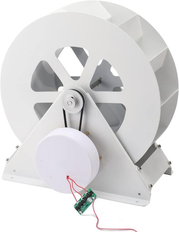 Photo 1 of 50W 100W Micro Hydroelectric Turbine Generator, Low-Speed Hydro Water Wheel Generator for Household Outdoor Lighting Generation Power Equipment Hydro Water Turbine Generator