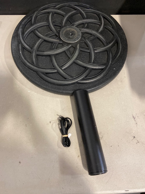 Photo 1 of 29 lb Round Heavy Duty Patio Market Table Umbrella Base Stand Pre-Filled for Outdoor, Black