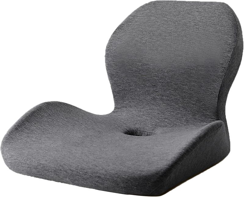 Photo 1 of Seat Cushion, Memory Foam Chair Seat Cushion with Lumbar Support Back Cushion for Students Coccyx Cushion Office Car Booster Seat Cushion Posture Correction