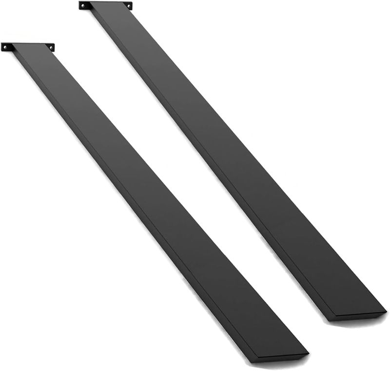 Photo 1 of Hidden Island Countertop Support Bracket 2 Pack Black 44 Inch Heavy Duty Granite Countertop Bracket Iron Island Support Brackets for Granite Quartz Wood