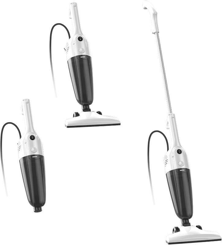 Photo 1 of Vacuum Cleaners for Home - Corded Stick Vacuum Cleaner, High Power Suction Vac for Pet Hair Carpet Hardwood Floor, Household Hand Lightweight Handheld Portable Car Vac,MC White