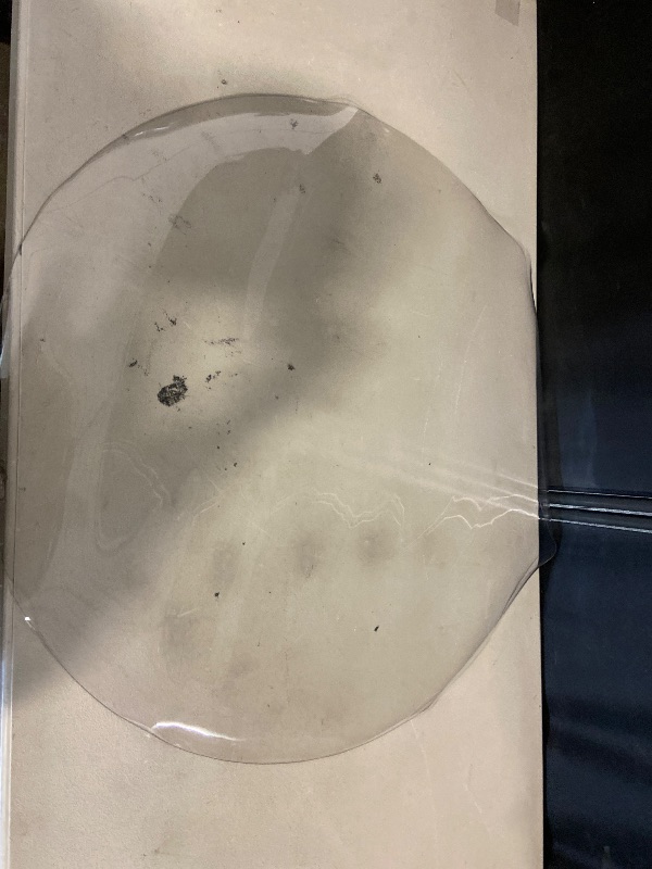 Photo 1 of 32 Inch Clear Round Table Cover Protector, 1.5mm Thick Plastic Desk Protector Mat, Round Waterproof PVC Desk Cover, Vinyl Placemats for Circle Desktop, Coffee Table, Dining Room Table