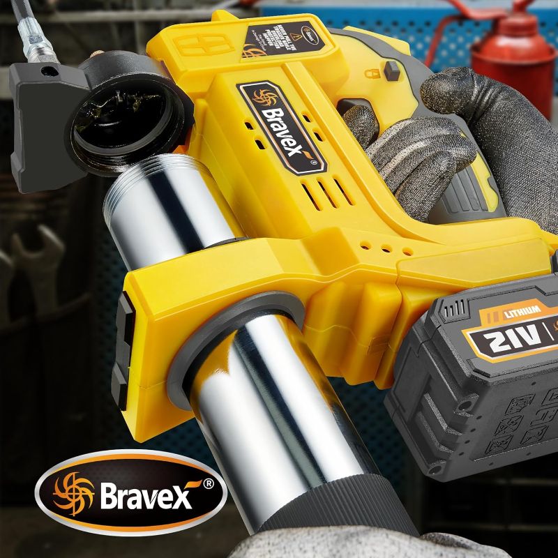Photo 1 of Grease - Grease Gun Battery Powered with 40” Long Hose, 12,000 PSI Cordless Grease Gun, Electric Grease Gun 21V Tools