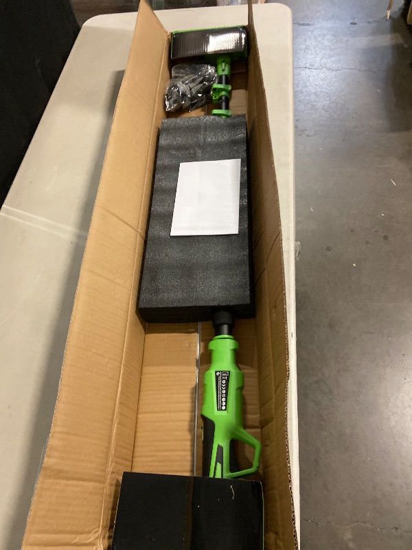 Photo 1 of 2 IN 1 Electric Pole Saw Brushless 21V Battery Chainsaw Cordless with Rotatable Pole 15FT Max Reach, Shoulder Strap, Powered Pole Saw for Tree Trimming and Wood Cutting Tool