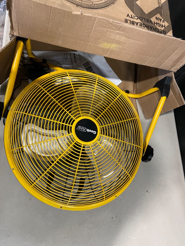 Photo 1 of Geek Aire 12" Battery Operated Fan Metal Blade Portable