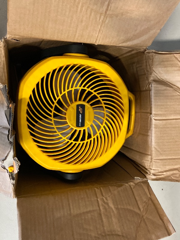 Photo 1 of Battery Operated Fan Compatible with Dewalt 20V Max Battery with AC Adapter, Up to 650 CFM & Variable Speed, Low Noise 30dB, Portable Fan for Indoor/Outdoor Jobsite, Camping (Tool Only)