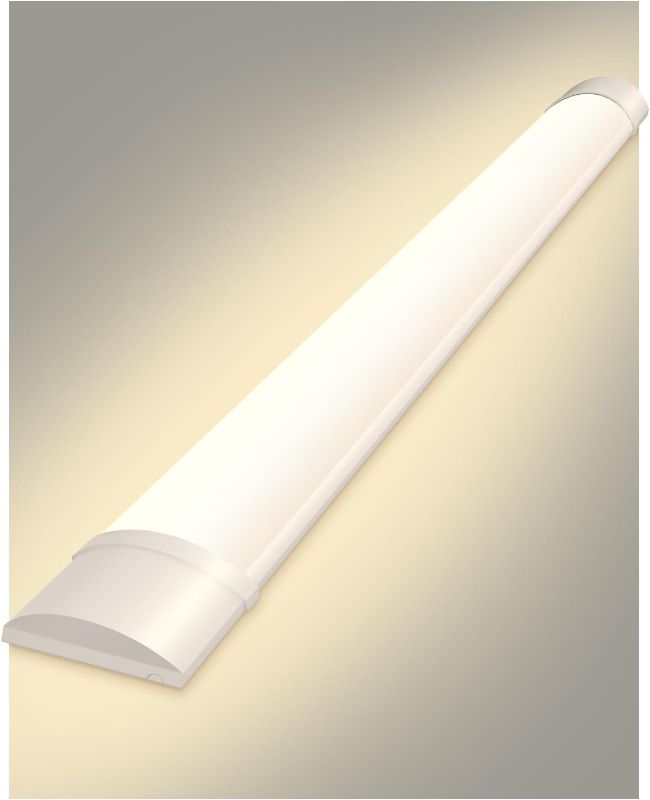 Photo 1 of Sararoom 2ft LED Shop Fixture, 20W Tube, 2400lm, 4000K Neutral White, 60cm 23.6inch Garage Closet Ceiling Light for Office Home Basement, No Plug, No Ground Wire