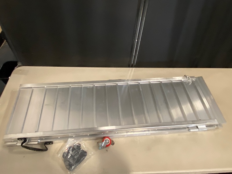 Photo 1 of Portable Wheelchair Ramp 4FT,800LBS Weight Capacity Threshold Ramps with Non-Slip Aluminum for Wheelchair,Wheel Chair Ramp for Home Steps, Foldable Handicap Ramps for Home,Steps