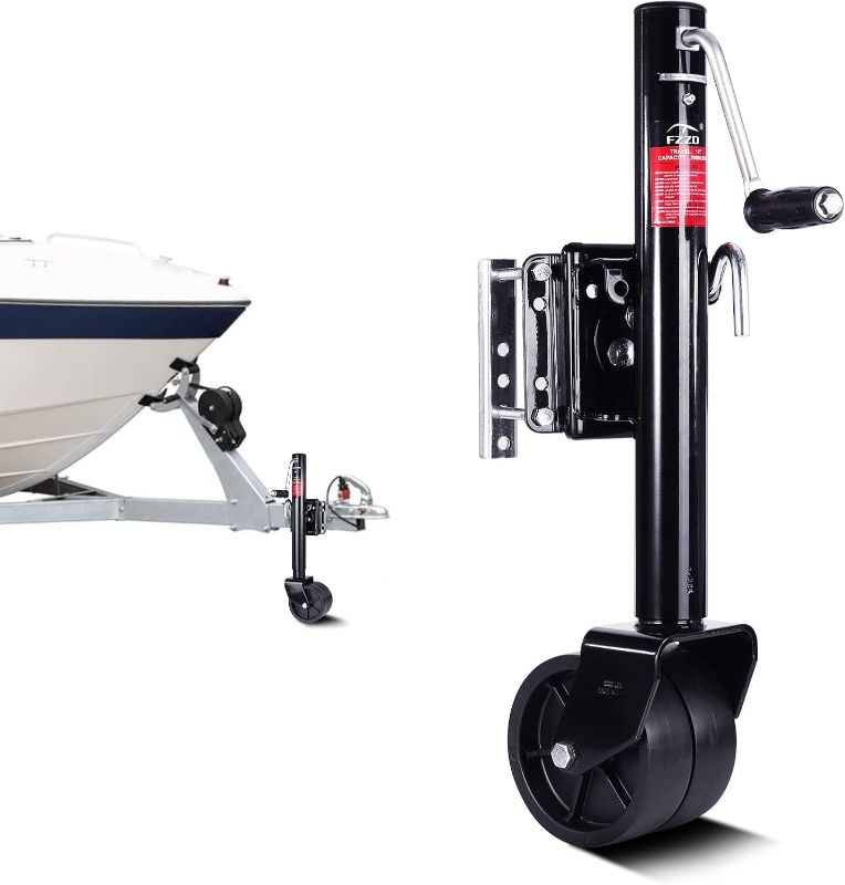 Photo 1 of 2000lbs Trailer Jack with Wheel, Heavy Duty Swivel Boat Trailer Jack, 12" Lift, for RV Boat