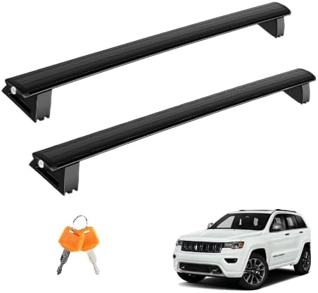 Photo 1 of Car Roof Racks Cross Bars 200 lbs Compatible with The Following Models:Jeep Grand Cherokee 2011-2021 Grooved Raised Side Rails with Gap,Non-Slip Rubber Pad Aluminum CrossBars