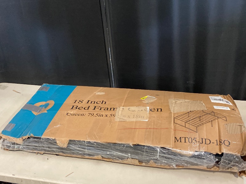 Photo 1 of 18 Inch Queen Bed Frame,3500 lbs Heavy Duty Metal Platform, Steel Slats Support/No Box Spring Needed/Noise Free/Non-Slip/Easy Assembly