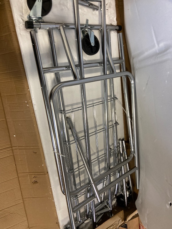 Photo 1 of Raybee Heavy Duty Clothes Rack, Clothing Racks for Hanging Heavy Clothes 200+, Rolling Clothing Rack Load 485 LBS, Extendable & Adjustable Portable Commercial Garment Rack with Wheels