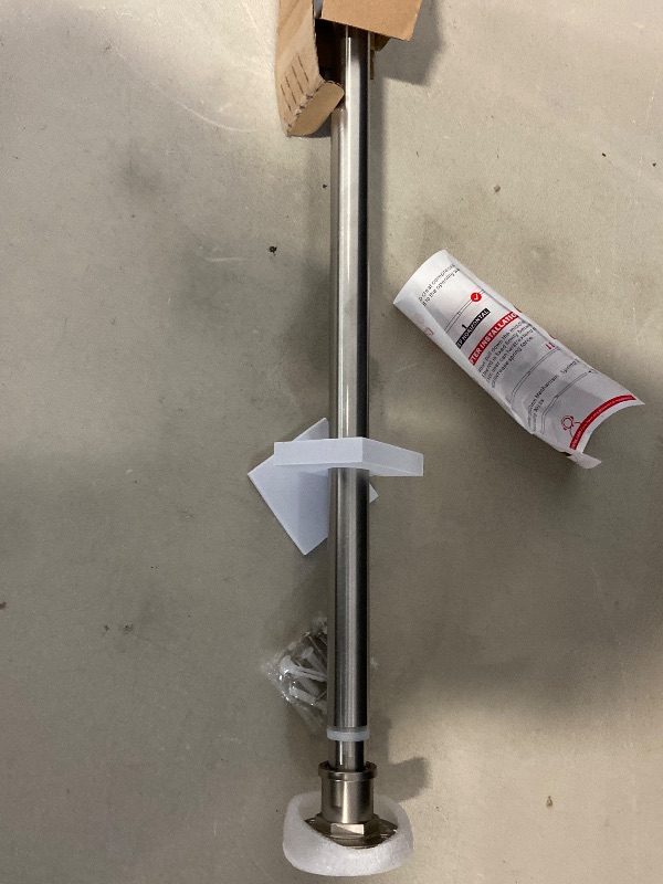 Photo 1 of BRIOFOX Industrial Shower Curtain Rod - 2-in-1 Design Tension Curtain Rod - Never Rust Non-Slip 27 to 43 Inch 304 Stainless Steel, Brushed Nickel Window Curtain Rod