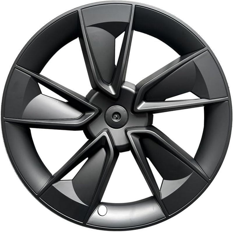 Photo 1 of Fast Style 19 inch Wheel Covers for Tesla Model Y 2025?Full-Edge Coverage Hubcaps Compatible with 2025 Tesla Model Y - 4 Covers per Package?Rugged PC + ABS Material Baked Enamel ( Silver and  Black)