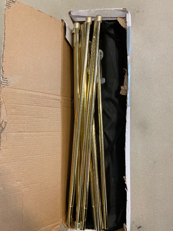 Photo 1 of Display Artist Easel Stand - 63" Instant Tripod Collapsible Portable Floor Easel - Easy Folding Adjustable Art Poster Metal Stand for Display Show, Wedding, Painting - Gold