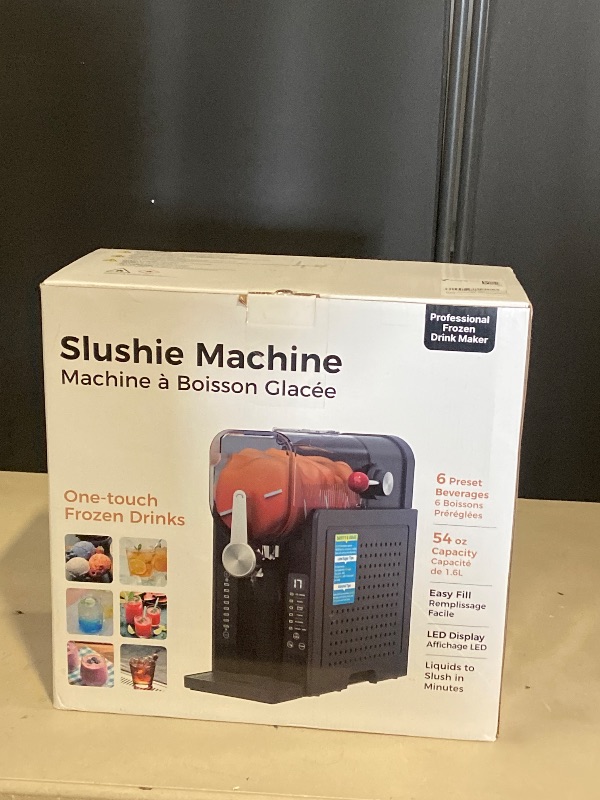 Photo 1 of Slushie Machine No Ice Needed - Slushy Machine for Home,6 Pre-Set Programs, Auto Clean Function, 2 in 1 Soft Serve Ice Cream & Commercial Frozen Drink Machine with LED Display