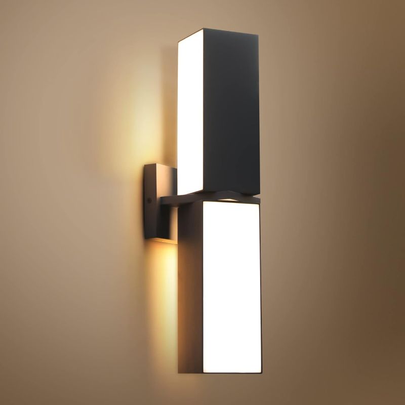 Photo 1 of LUTEC Cuba 3000K Porch Wall Light Modern Wall Lamp Sconce Grey