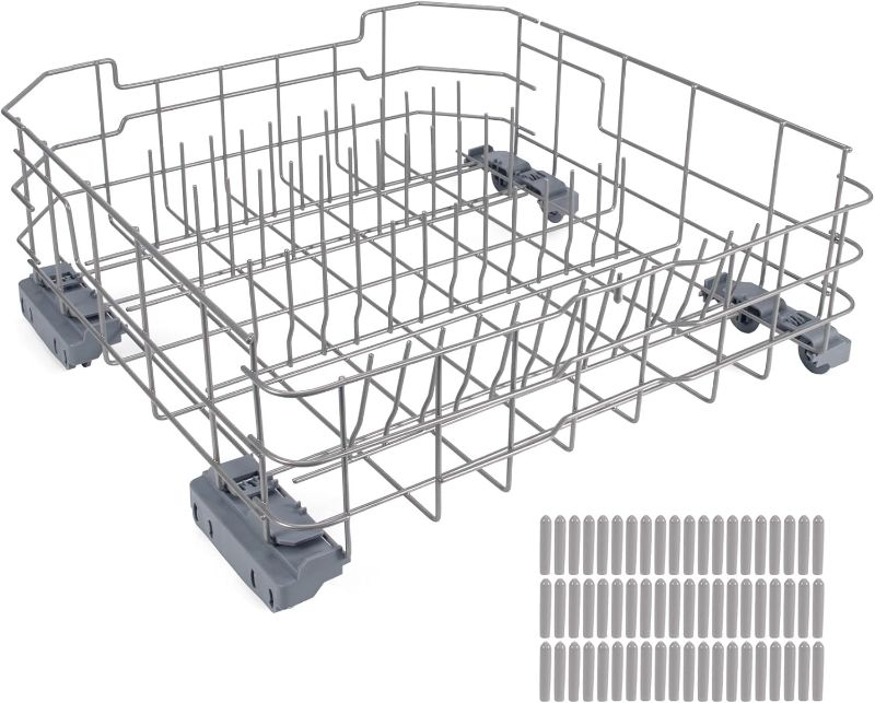 Photo 1 of Upgraded WD28X26099 WD28X34744 Dishwasher Lower Rack Assembly Compatible with GE dishwashers, Coated with imported nylon material, Replaces WD28X24396, WD28X10346, WD28X22506, WD28X22696 ect