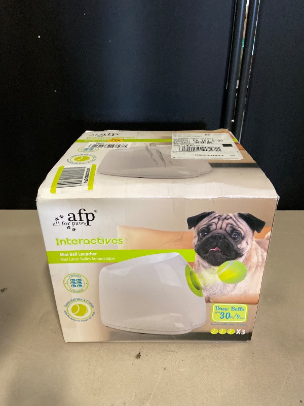 Photo 1 of AFP Automatic Ball Launcher for Dogs Interactive Puppy Pet Ball Indoor Thrower Fetch Machine, 3 Balls Included (2 inch) for Small to Medium Dogs
