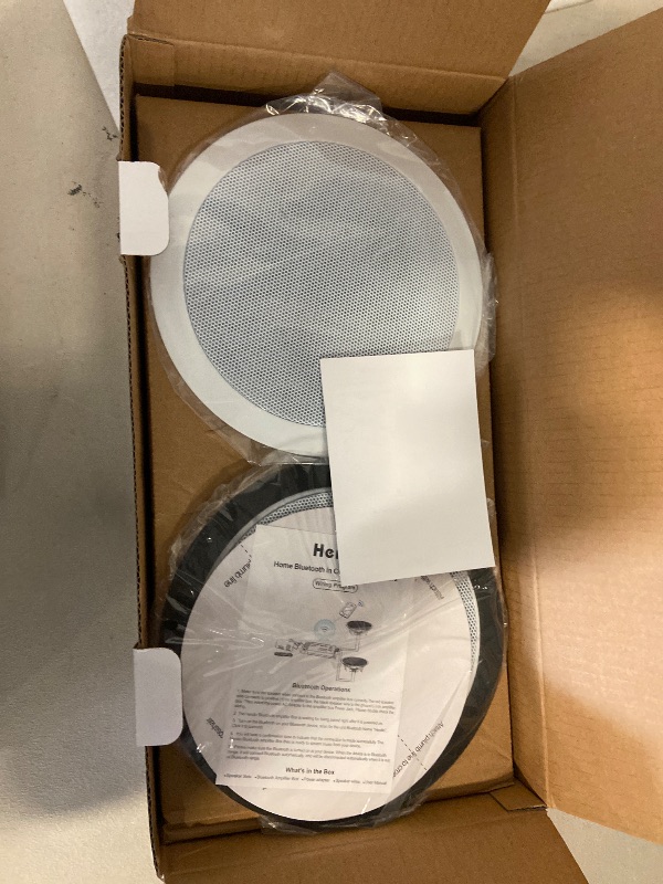 Photo 1 of Herdio 5.25 Inch Bluetooth Ceiling Speakers Home Recessed Speaker System 300 Watts Suitable for Humid,Kitchen,Bedroom,Bathroom,Covered Patio (A Pair)