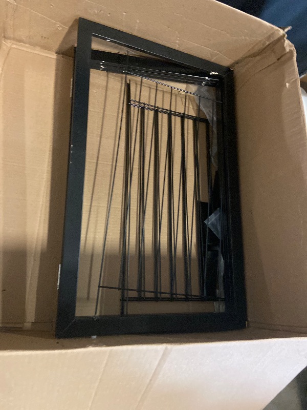 Photo 1 of PAWLAND Freestanding Dog gate with Walk Through Door, Dog Gates for Doorways, The House, Stairs, 80" Wide Pet Puppy Safety Fence with Support Feet, 4 Panels, Espresso
