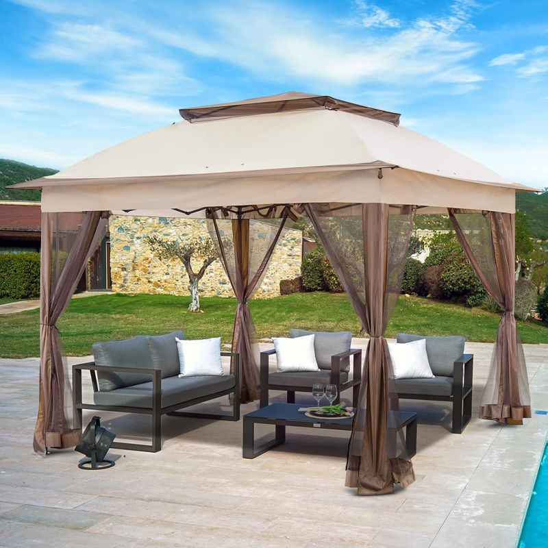 Photo 1 of 11x11 Pop up Gazebo Tent Beige