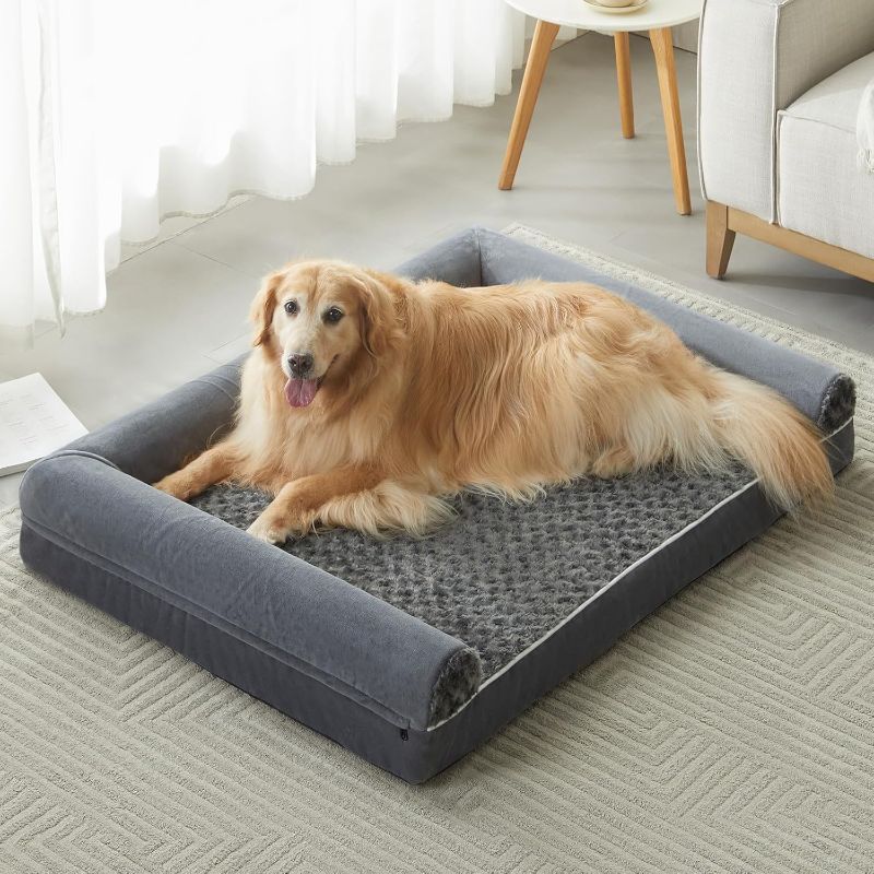 Photo 1 of BFPETHOME Dog Beds for Large Dogs, Orthopedic Dog Bed for Medium Large Dogs,Big Waterproof Couch Pet Bed with Removable Washable Cover