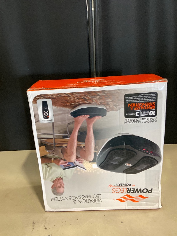 Photo 1 of Power Legs Electric Foot Massager Machine with Remote Control, Adjustable Speed, Vibration - Calf Massager - Feet Massager for Neuropathy Pain Relief, Plantar Fasciitis, Leg Blood Circulation (Black)