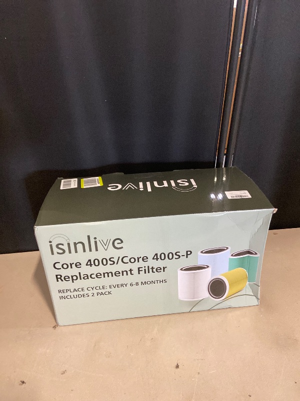 Photo 1 of Core 400S Replacement Filter for LEVOIT Core 400S Smart WiFi Air Purifie-r, Core 400S-RF-PA (LRF-C401-YUS), 3-in-1 H13 True HEPA Activated Carbon Pre-Filter, 2 Pack, Yellow