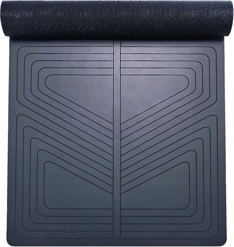 Photo 1 of agoy Pro+ Warrior - Premium Non-Slip Yoga Mat – Eco-Conscious Design - PU Mat With Wet/Dry Grip+ - Focus Alignment - Lazer-Etched Technology - A Portable Standard Size Mat for All Styles of Yoga