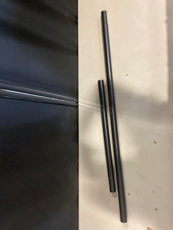 Photo 1 of Tension Curtain Rod, 51-126 Inch,Spring Closet Rod, for Windows or Shower, Easy to Install, No Drilling, No Rust, for Bathroom, Rod Diameter 1.26 Inches, Black,Umimile