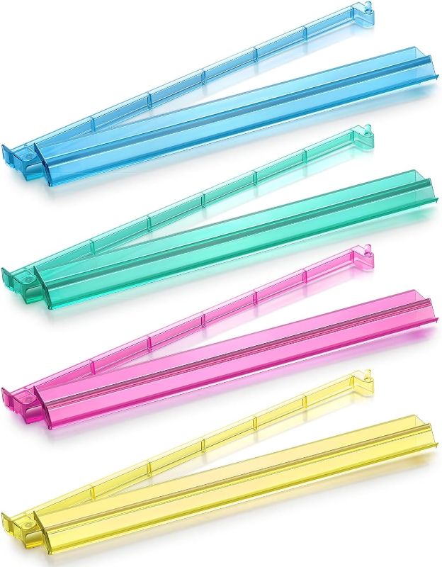 Photo 1 of Mahjong Racks with Pushers,4 Colors Acrylic American Majiang Tile Racks,Imports Modern Mahjong Racks with Built-in Pushers- Set of 4