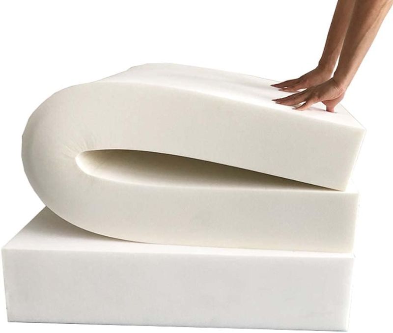 Photo 1 of YURRO Ultra Thick Upholstery Foam, High Density Replacement Foam Sofa Seat Pad, 5/7/10cm Thick, High Resistance to Deformation, Easy to Cut