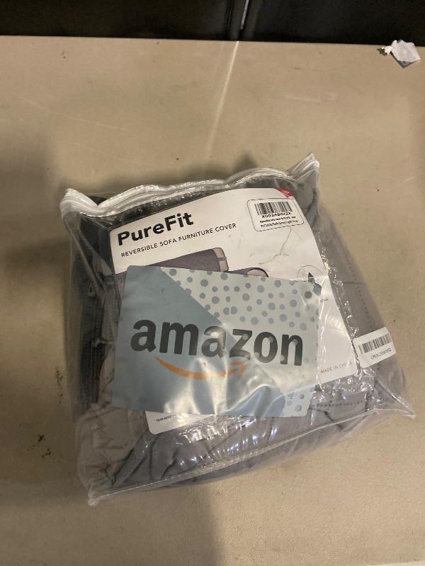 Photo 1 of PureFit Reversible Quilted Sofa Cover, Water Resistant Slipcover Furniture Protector, Washable Couch Cover with Non Slip and Elastic Straps for Kids, Dogs, Pets (Sofa, Gray/Light Gray)