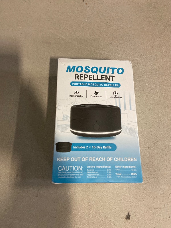 Photo 1 of Mosquito Repellent Outdoor Patio, Rechargeable Electronic Mosquito Repeller Insect Repellent Indoor 30 ft Mosquito-Free Zone Mosquito Repellant Device, 2 Refills