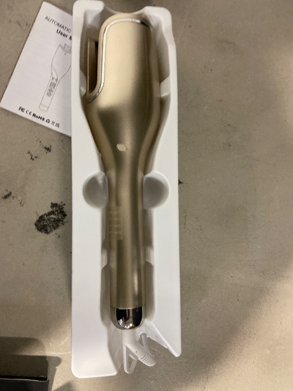 Photo 1 of Automatic Hair Curler, Auto Rotating Curling Iron with 4 Temperatures, 8 Timers 12s-19s, LCD Display, 1" Large Slot, Dual Voltage, Auto Shut-Off, Anti-Scald