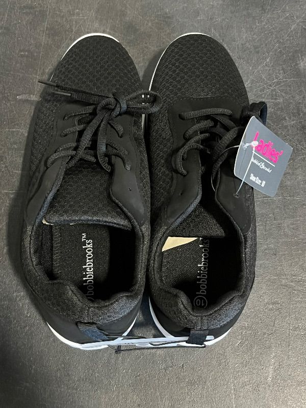 Photo 1 of Size 10 Women's Bobbie Brooks Black Fabric Tennis Shoes 