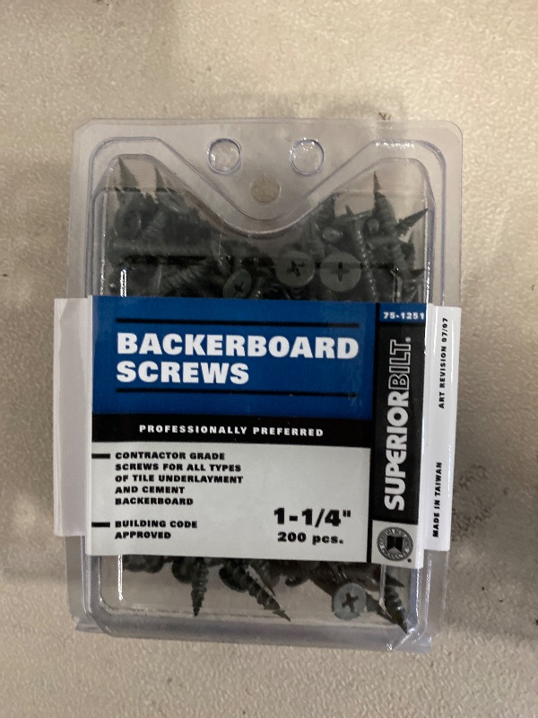 Photo 1 of Backerboard Screws 1-1/4" Box of 200