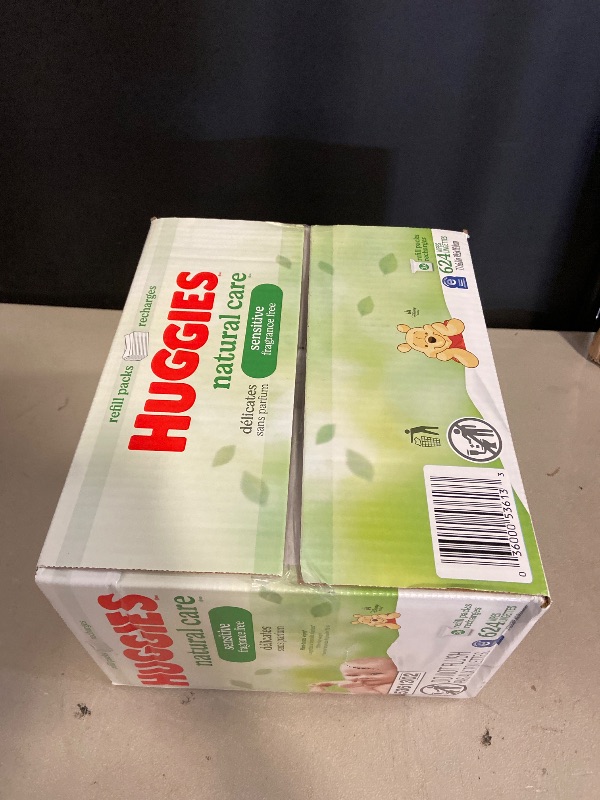 Photo 1 of Huggies Natural Care Sensitive Baby Wipes, Hypoallergenic, 99% Purified Water, 3 Refill Packs (624 Wipes Total)