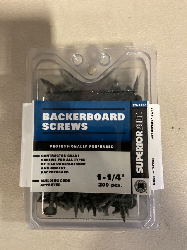 Photo 1 of Backerboard Screws 1-1/4" Box of 200