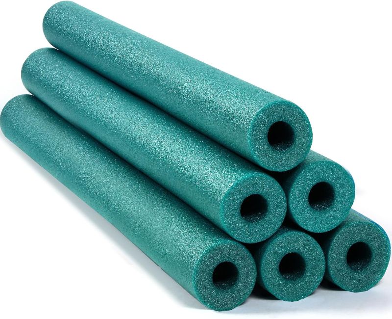 Photo 1 of Hanaive 6 Pack Pool Noodles Swimming Floating Foam Tube 52 Inch Hollow Swim Noodles Bulk Floats Heavy Duty for Swimming Decoration Craft Projects Multi-Purpose