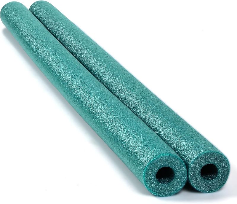 Photo 1 of Hanaive 2 Pack Pool Noodles 52 Inch Foam Pool Swim Noodles Hollow Foam Noodle for Swimming Floats DIY Floating Craft Projects (Green)