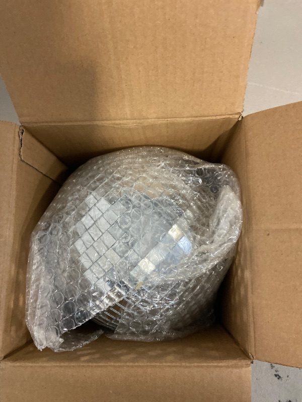 Photo 1 of Mirror Disco Ball 8 Inch Hanging Disco Ball for Party Wedding Holiday Home Decoration, Silver