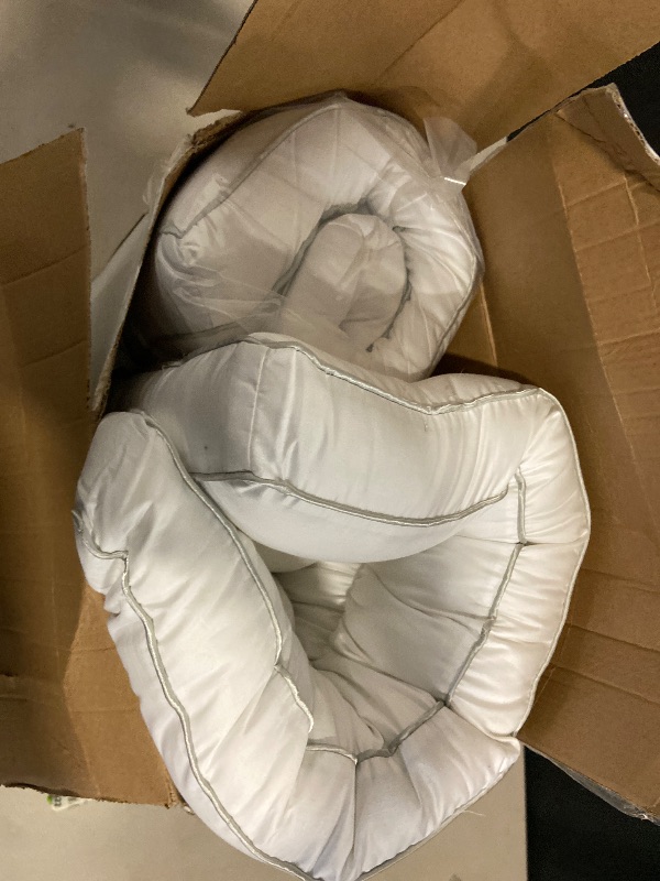Photo 1 of SANSWAN Goose Feathers Down Pillows King Size Set of 2, Hypoallergenic 100% Cotton Hotel Collection Bed Pillows, Luxury Soft Feather Surrounded Medium Firm Pillow for Back,Stomach or Side Sleepers