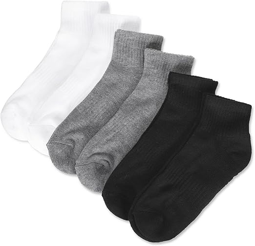 Photo 1 of MeMoi 6 Pairs Women's Half Cushioned Solid Color Quarter Sock