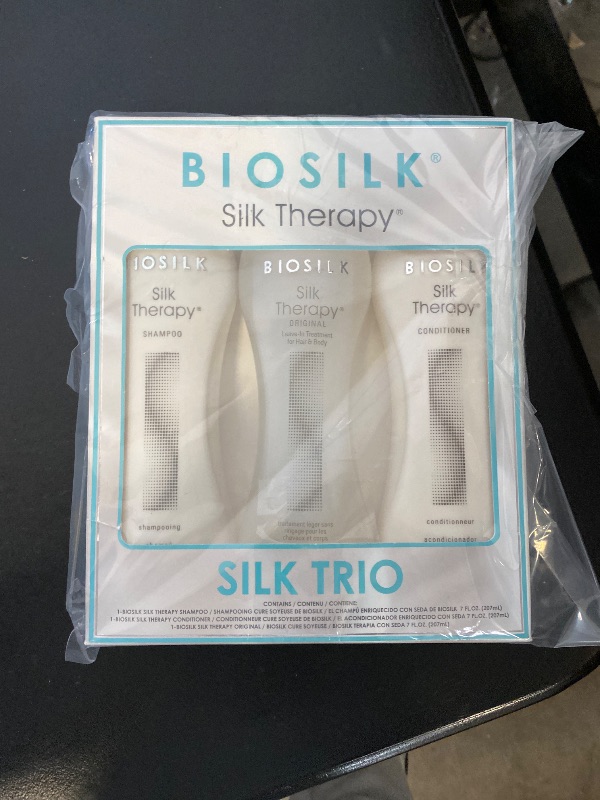 Photo 1 of Biosilk Silk Therapy Trio Unisex Shampoo, Conditioner, and Original Treatment 7 oz 3 Pc
