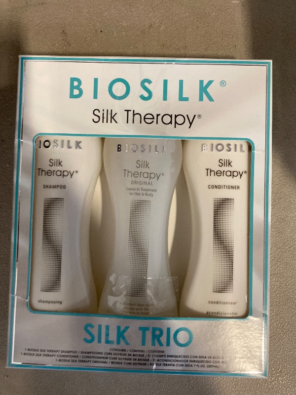 Photo 1 of Biosilk Silk Therapy Trio Unisex Shampoo, Conditioner, and Original Treatment 7 oz 3 Pc